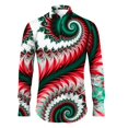 thumbnail image 1 of Camisa de hombre con patrón, camisa de talla grande, para uso diario, de calle, de manga larga, con cuello en V y hebilla, de diseñador de moda, informal, cómoda y transpirable, 1 of 6
