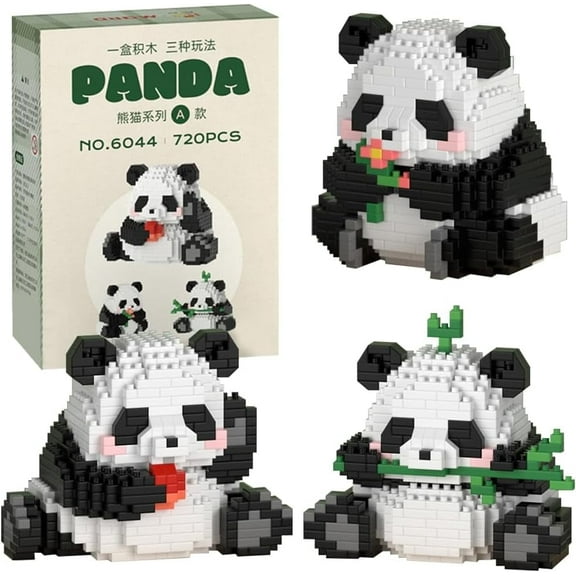 3 In1 Panda Building Blocks Building Toys Animal Bricks Building Blocks Figures Animal Toys 720 Pieces Panda