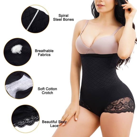 Shapewear High Waisted Shapewear Shorts For Women Seamless Comfy Body Underwear Girdle Sleek And Lean Buckle up Bodysuit Corseted Bodysuit Top Women Thinning Clothes Women Body Control Exercise Waist