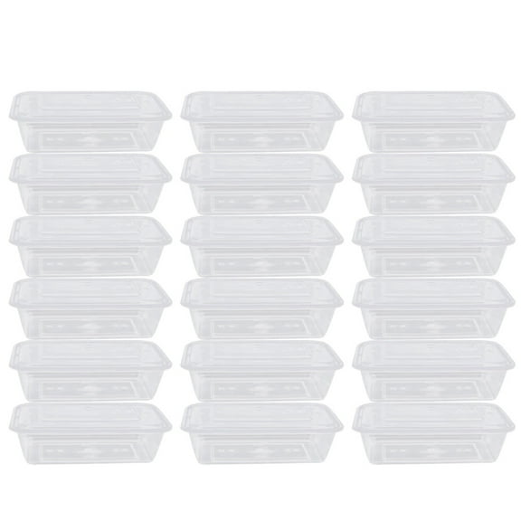 Sparsain 50Pcs Disposable Clear Fruit Boxes Salad Containers Food Storage Containers Takeaway Packaging Boxes (500ml)