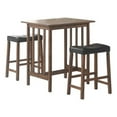 thumbnail image 1 of Coaster Oleander 3-piece Wood Counter Height Set Nut Brown and Black, 1 of 3