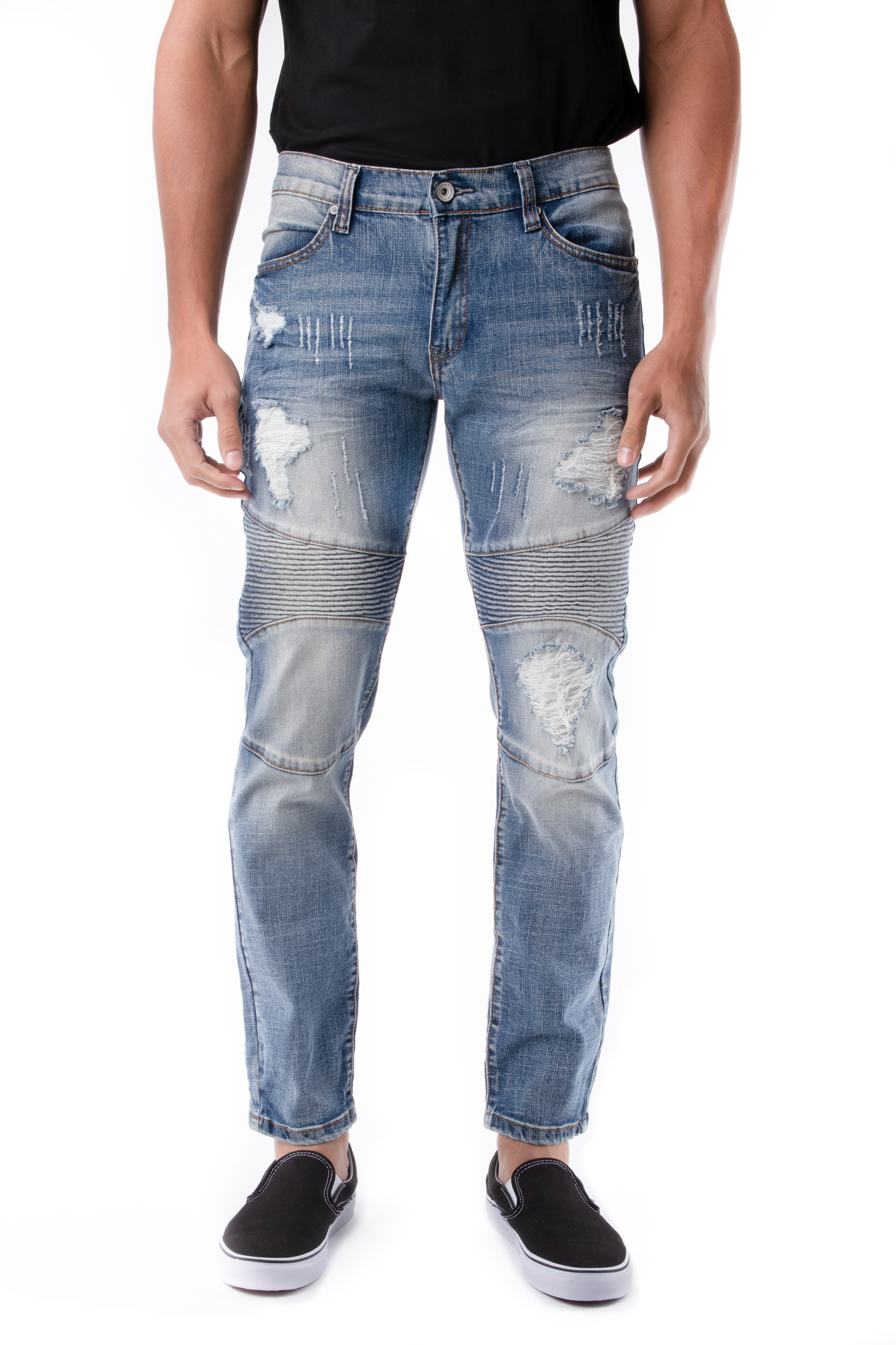 RAW X Men's Slim Fit Skinny Biker Jean 