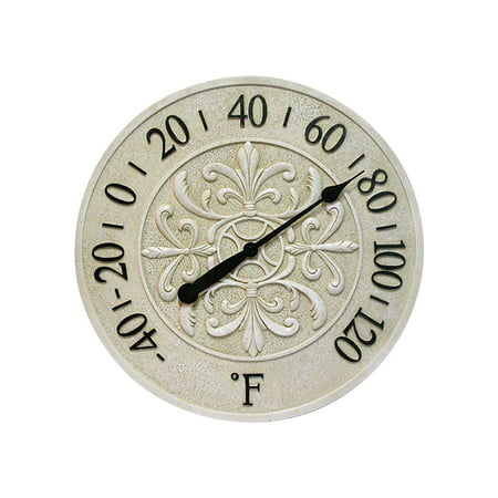 Infinity Instruments Blanc Fleur Wall Thermometer