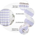 thumbnail image 3 of Extra Long Shower Curtain 72x96 Inch, Purple Striped Shower Curtain Waterproof Bathroom Decor, Modern Classic Horizontal Stripes Fabric Bath Curtain Set Accessories with Hooks, 3 of 7