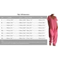 thumbnail image 5 of Women's Summer Short Sleeve Jumpsuit, Casual V Neck Loose Baggy One Piece Wide Leg Long Pant Romper Overalls with Pocket, XL-5XL, 5 of 5