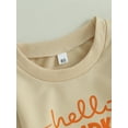 thumbnail image 4 of Toddler Girls Boys Sweatshirts Halloween Clothes Pumpkin Letter Print Crew Neck Long Sleeve Pullovers Fall Tops, 4 of 8