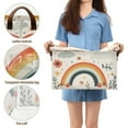thumbnail image 5 of Yayeee Foldable Storage Basket for Shelves with Handles Set of 2 Waterproof Cloth Bins, Cute Rainbow, 5 of 7