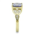 thumbnail image 4 of IP Gold(Ion Plating) Stainless Steel Ring with AAA Grade CZ in Light Amethyst for Women Light Amethyst Stone Color Style TK3125 Size 5, 4 of 4