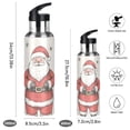 thumbnail image 2 of Yayeee 20oz Insulated Water Bottle Double Wall Stainless Steel with Flip Straw Lid, Beige Christmas Santa, 2 of 7