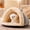 Gray, variant on NFTIGB Premium Triangle Cat Cave Bed, Semi-Enclosed Indoor Pet Tent Nest, Cozy Warm Plush Shelter for Sleeping, Large Gray, 19.6 inches / 50 cm