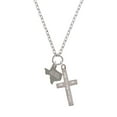 thumbnail image 2 of Delight Jewelry Stainless Steel Texas Raised Texas - I Set You Apart Engraved Cross Zoey Necklace, 28", 2 of 4