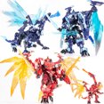 thumbnail image 2 of EN STOCK JINBAO 8871 Flame Red Dragon Transformation Toys Blue Ice Dinosaur Beast Wars Figura de acción Robot Deformation Model, 2 of 5