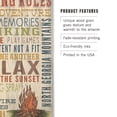 thumbnail image 3 of North Georgia Mountains, Camping Rules, Rustic Typography Birch Wood Wall Sign (6x9 Rustic Home Decor, Ready to Hang Art), 3 of 5
