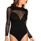 thumbnail image 4 of VISgogo Body sexy para mujer Clubwear Top de manga larga Shapewear Slim Fit Perspective Mesh Outfit VISgogo  moda, 4 of 5