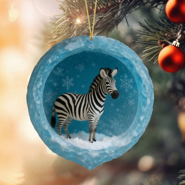 Christmas Animals Print Acrylic Hanging Christmas Gifts For Family Colleagues Christmas Tree Decoration