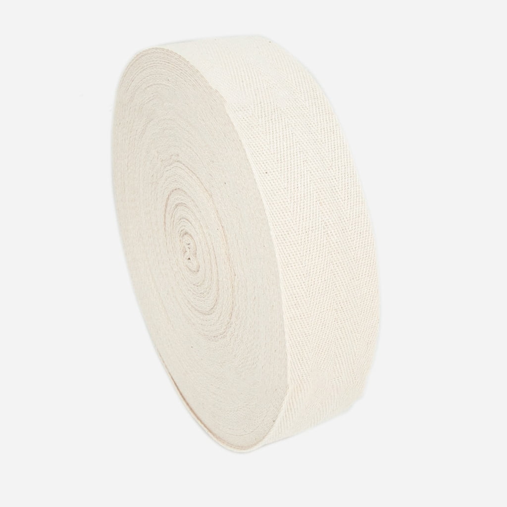 10 Yards Natural Cotton Twill Tape Rug Tufting Webbing Tape Herringbone Tape Cotton Twill Webbing Tape for Rug Making