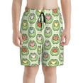 thumbnail image 2 of Cauagu Cute Chubby Frog Print Swim Trunks for Men,Youth Boys Swim Shorts Compression Liner Beach Shorts Boys' Swimming Shorts 7-20 Years Bathing Suit-Small, 2 of 7