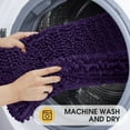 thumbnail image 5 of HAKUNA Upgrade Extra Large Dark Purple Bathroom Rug Set 2 Pieces 32"x20"+60"x20" Ultra Soft, Thick Absorbent Bath Mats, Non Slip Chenille Toilet Mat for Bathroom, Bedroom, Kitchen, 5 of 7