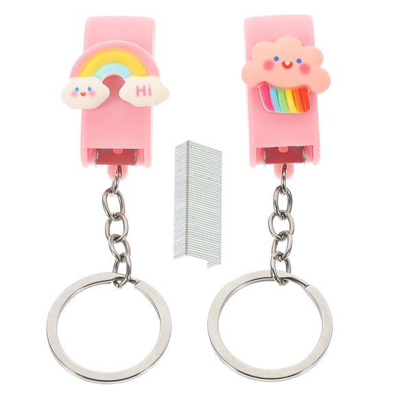 Staplers Office Heavy Duty Creative Keychains Fob Booklet Unique Cute Teacher Student