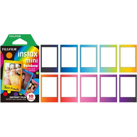 フジフィルム　チェキフィルム instax mini 10枚入り (レインボー) ネコポス発送商品