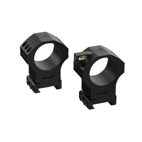 Monstrum 30mm Precision Picatinny V2 Scope Rings w/Level Bubble, 1.35 in, Black