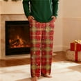 thumbnail image 5 of Mens Christmas Tree Pajama Pants Lounge Bottoms with Pockets & Drawstring Wide Leg Straight Novelty Funny Soft Pj Sleep Pants Xmas Pajamas Cute Sleepwear, 5 of 8