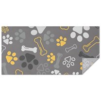 Dog Paw and Bone Rectangle Tablecloth 60"x120",Waterproof Polyester Rectangle Table Cloth, Wipeable Spillproof Polyester Tablecloth for Dining, Camping, Indoor and Outdoor