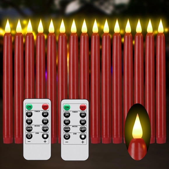 Velas cónicas sin llama PILLOBOX con control remoto y temporizador