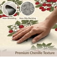 thumbnail image 6 of ODIKA 6'x9' Washable Area Rug Easy Care, Non-Shedding, Checkered Border Sprigs Flowers Door Clusters Cherries Cherry Refined Structured for Queen Size Bedroom Under Bed Master Suite, 6 of 7