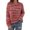 Red, variant on Sweaters for Women Fall Winter Crew Neck Space‑Dye Striped Fuzzy Knit Long Sleeve Loose Casual Knitted Pullover Tops,Green,L