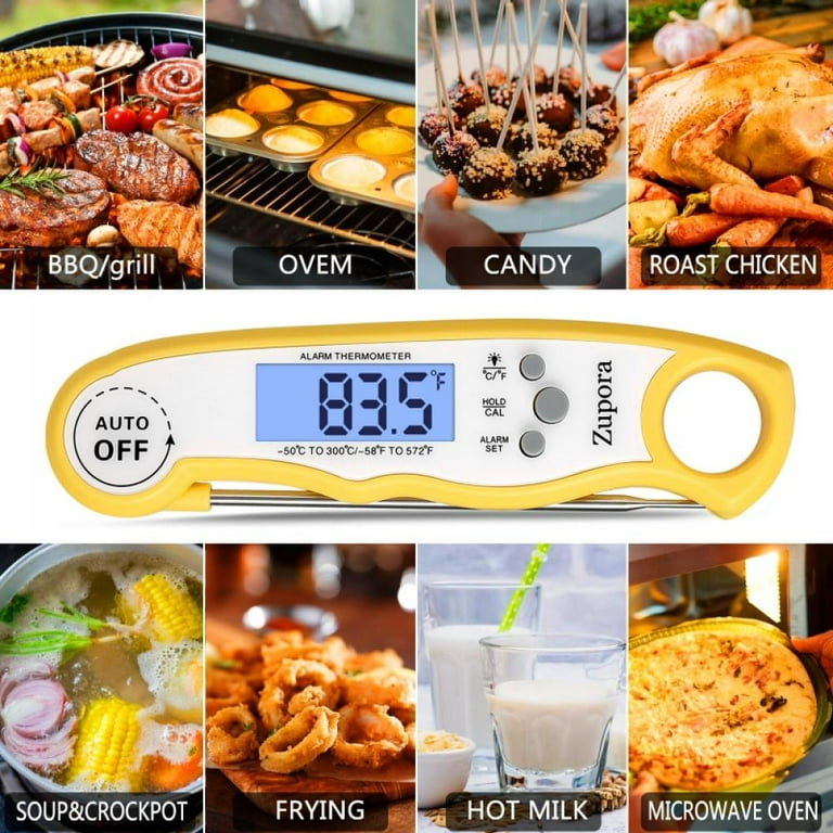 ThermoPro TP03BW Digital Instant Read Meat Thermometer Food Candy Cooking  Kitchen with Magnet and Backlight for Oil Deep Fry Smoker Grill BBQ