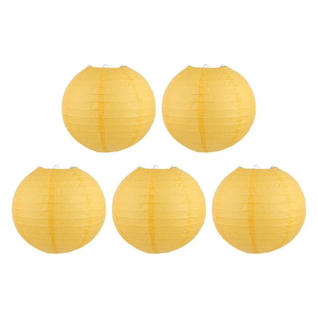 5 piezas Strade Fareast Limited farolillo de papel redondo chino 30cm amarillo
