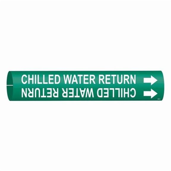 Brady Pipe Marker,Chilld Water Retrn,13/16in H 4023-A
