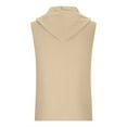 thumbnail image 5 of Nnhblu Tank Top Vest Men Hooded Sleeveless Vest for Men Casual Khaki XL, 5 of 6
