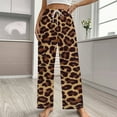 thumbnail image 2 of Animal Print Pajamas Leisure Trousers Soft Warm Sleepwear Bottoms Loose Retro Nightwear, 2 of 6