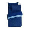thumbnail image 6 of Your Zone Kids Navy Blue and Bright Blue Reversible Quilt Set with Blue Sheets, Stars, Twin, 5 Piece, Microfiber Polyester, 6 of 18