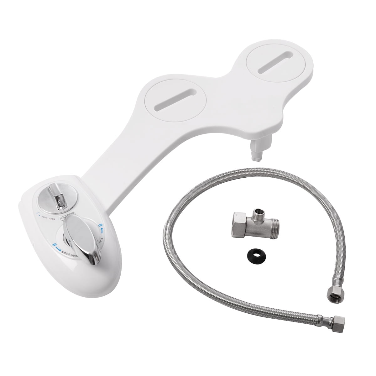 Kepooman Non-Electric Bidet Toilet Seat, Bathroom Seat Attachment Spray Flash Water Clean Kit Kepooman Non-Electric Bidet Toilet Seat, Bathroom Seat Attachment Spray Flash Water Clean Kit