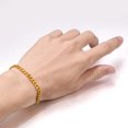 thumbnail image 2 of Pulsera de eslabones cubanos PROSTEEL de oro de 18 quilates 4.8 mm ajustable 16, 2 of 6