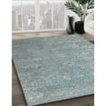 thumbnail image 3 of Ahgly Company Machine Washable Indoor Rectangle Industrial Modern Baby Blue Area Rugs, 2' x 5', 3 of 7