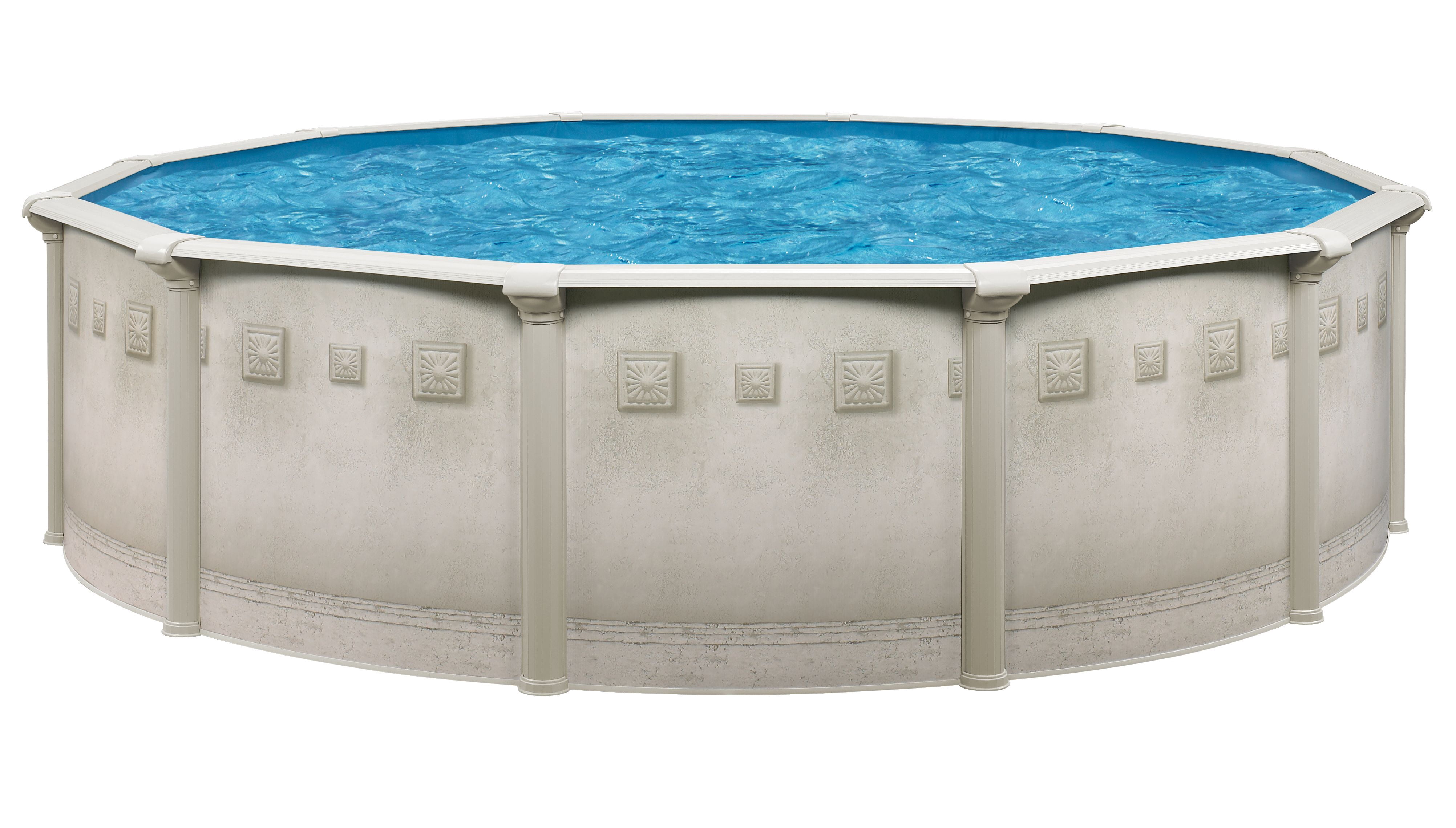 Brazil 27' x 52" Round Above Ground Swimming Pool Premium Package