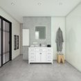 thumbnail image 6 of Sinber 48" x 22" Rectangular Sink White Bathroom Vanity Cabinet with Carrara White Marble Countertop, 6 of 16