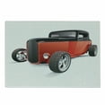 thumbnail image 1 of Cars Cutting Board, Nostalgia Red Hot Rod American Culture Retro Revival Classics Collector's Car, Decorative Tempered Glass Cutting and Serving Board, Small Size, Red Black White, by Ambesonne, 1 of 1