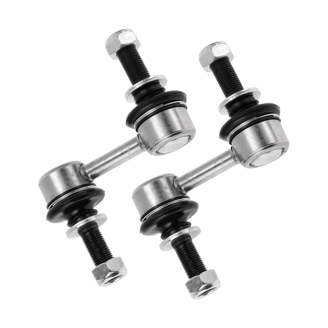 Enlaces de barra estabilizadora delantera sin buje Unique Bargains para Subaru B9 Tribeca 06-07 Kits de enlace de barra estabilizadora No.K750084 de hierro y goma tono plateado 2Pcs
