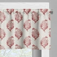 thumbnail image 3 of Ambesonne Vintage Valance Pack of 2, Jacobean Floral Art, 42"X18", Eggshell and Vermilion, 3 of 5