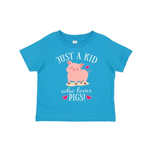 Inktastic Just a Kid Who Loves Pigs Boys or Girls Toddler T-Shirt