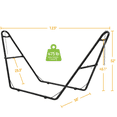 thumbnail image 3 of Renwick Outdoor Double-pipe Steel Hammock Stand for 9-14.5 ft Hammocks, Black, 3 of 9