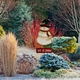 thumbnail image 4 of Metal Snowman Garden Stake Christmas Yard Signs with LED Light Outdoor Decorative Snowman Welcome Sign Winter Holiday Lawn Decoration, 4 of 4