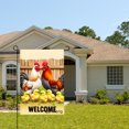thumbnail image 2 of Amhnf Welcome Rooster Chicken Family Garden Flag For Home Outdoor Garden Yard Decor 12x18 inch, 2 of 5