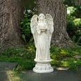 thumbnail image 3 of Northlight 22.5" Standing Religious Angel with Bird Bath Votive Candle Holder Outdoor Patio Garden, 3 of 6