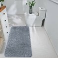 thumbnail image 5 of Solid Color Bath Mats, Universal Soft Thick Bathroom Rugs, Water-Absorbent Non-Slip Machine-Washable Shower Mats, Quick-Dry Dark-Colored Rugs for Toilet Tub Shower Floor, 5 of 8